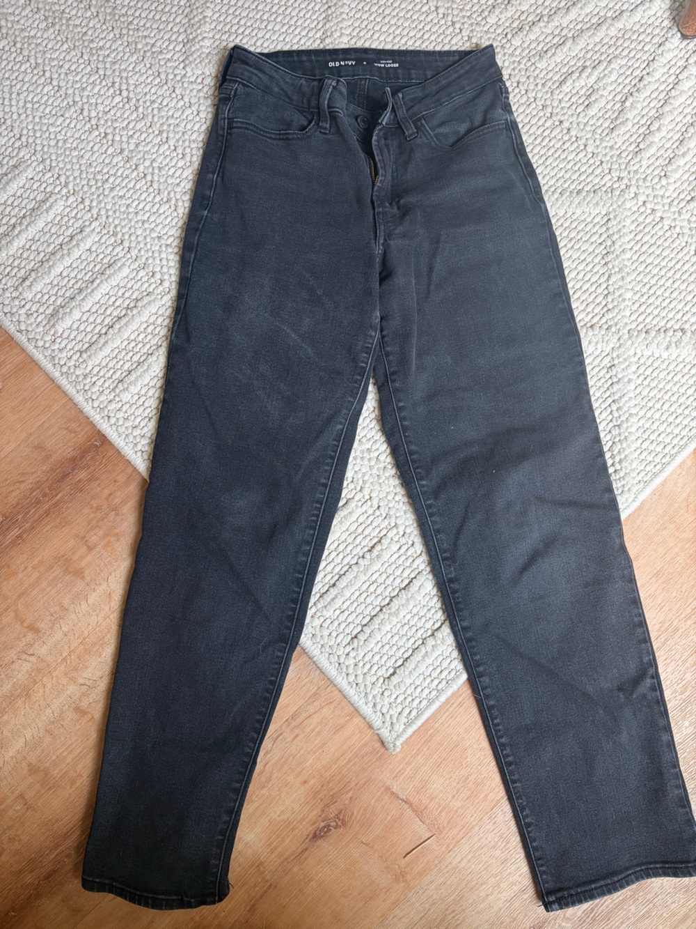 Old Navy High Rise Wow Loose Women’s Black Jeans Size 0